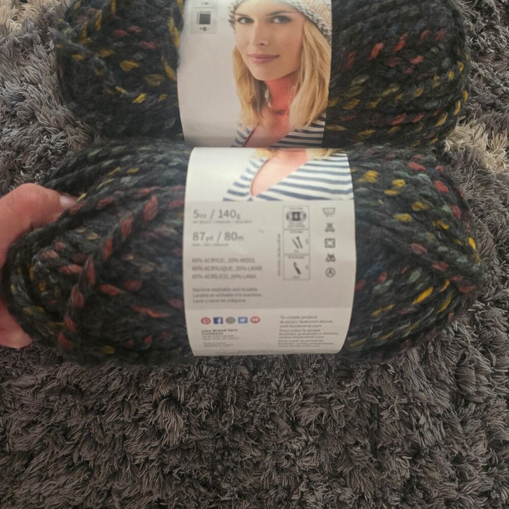 Lion Brand Wool-Ease Thick & Quick Yarn Hudson Bay bundle of 3 - Picture 2 of 2